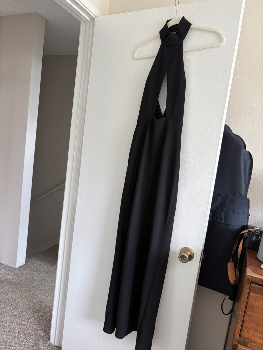 Solace London Black Halter Maxi Dress